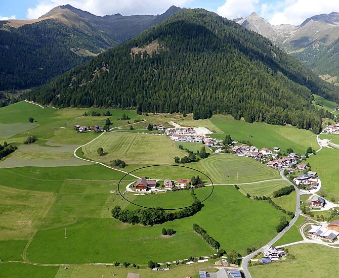 Latschenhof z lotu ptaka