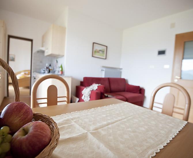 Wohnraum mit viel Platz und direktem Zugang zum Balkon