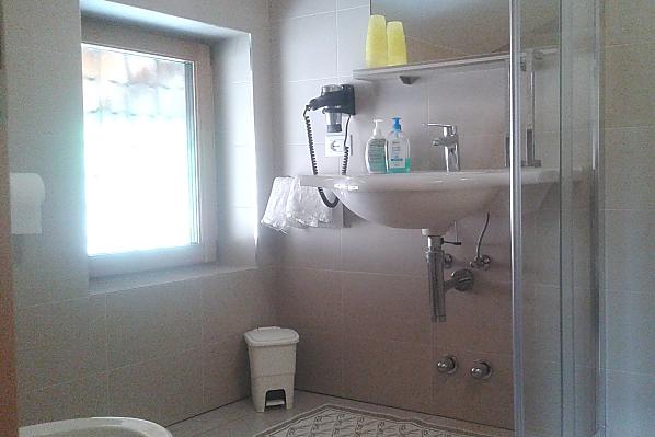 Badezimmer mit Dusche/WC im Zimmer