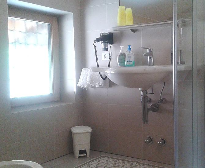 Badezimmer mit Dusche/WC im Zimmer