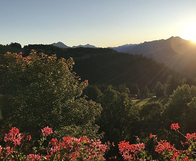 Sonnenuntergang vom Balkon aus